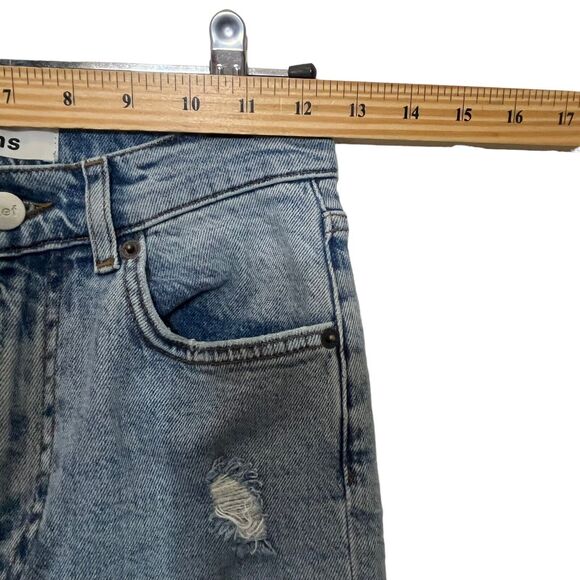 Reformation High & Skinny Miami Destroyed Jeans Women’s Size 25 Cropped - Picture 9 of 11